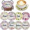 8 Pcs Flower Diamond Art Coasters with Holder DIY Bible Verse Diamond Painting Kits for Beginners Adults Craft Supplies Gift